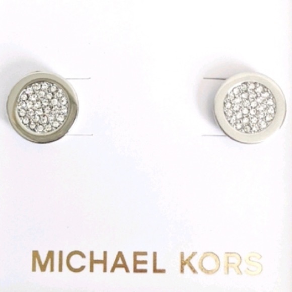 Michael Kors Silver Stainless Pave Earrings - Picture 4 of 8
